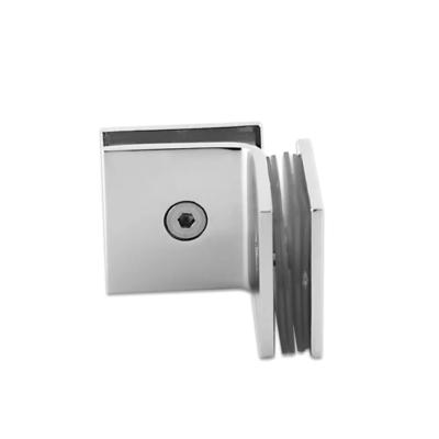 90 Degree Stainless Steel Glass Clip For Shower Door Glass To Wall Enclosure