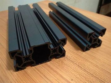 Black Sandblasting Anodized Industrial Aluminium Section Profile For Assembly Line And Production Line