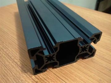 Black Sandblasting Anodized Industrial Aluminium Section Profile For Assembly Line And Production Line