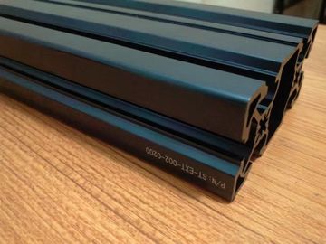 Black Sandblasting Anodized Industrial Aluminium Section Profile For Assembly Line And Production Line