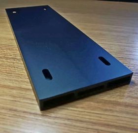 CNC Drilling Machined Extruded Aluminum Profile High Precision Black Anodized